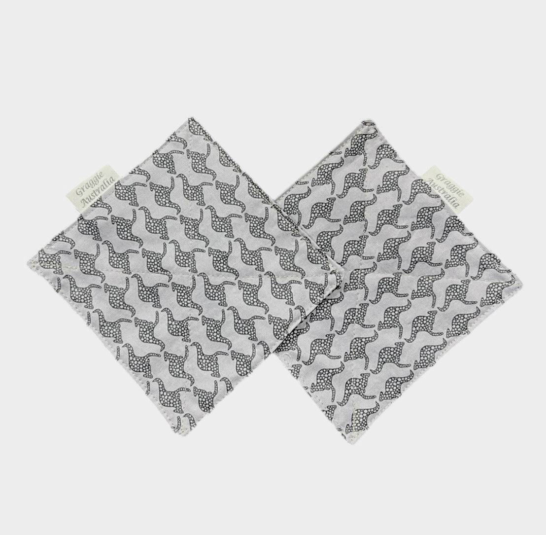 Jar Lid/Bottle Cap Removal Gripping Pad (Set of 2) - Rabbits Grey